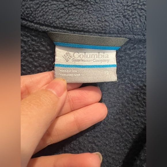 Columbia Men’s Blue Fleece Zip Up Jacket Size Small - Picture 5 of 12